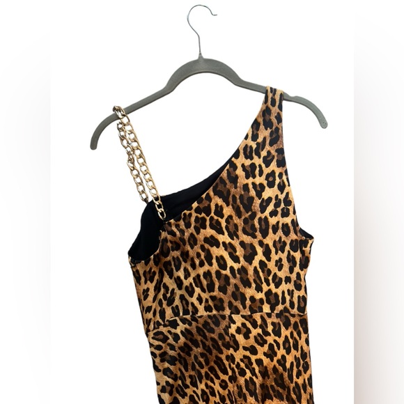 ALICE + OLIVIA HARMONY CHAIN STRAP DRAPEY SLIP DRESS - Picture 12 of 16